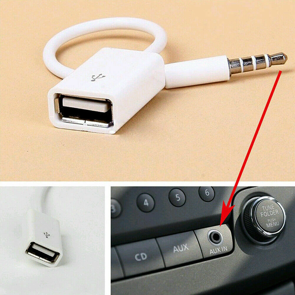 Car AUX USB Adapter Cable – 3.5mm Male to USB Converter