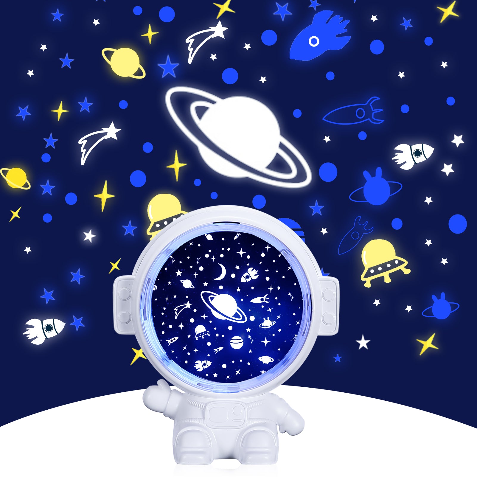 Astronaut Galaxy Projector Lamp – Star Night Light Decor