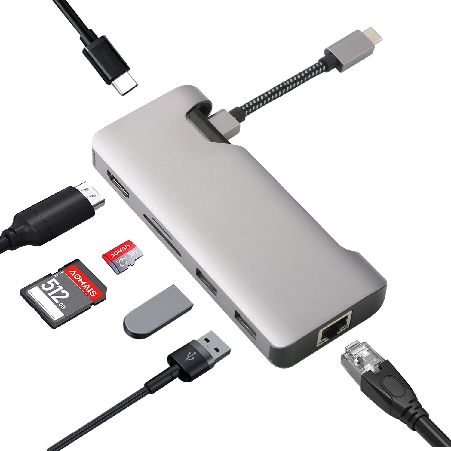 7 in 1 usb c hub hdmi adapter multi port docking station