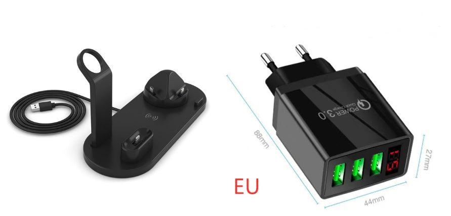 6 In 1 Wireless Charging Station – iPhone Charging Stand