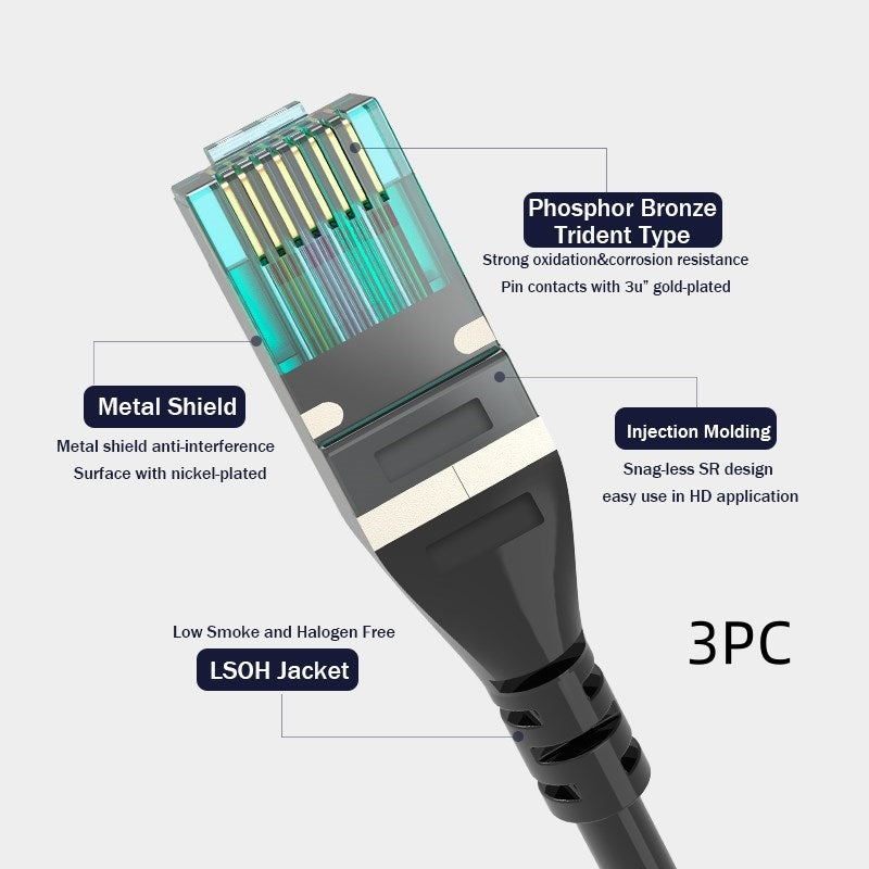 Ethernet Network Cable Jumper – Finished LAN Cable for PC