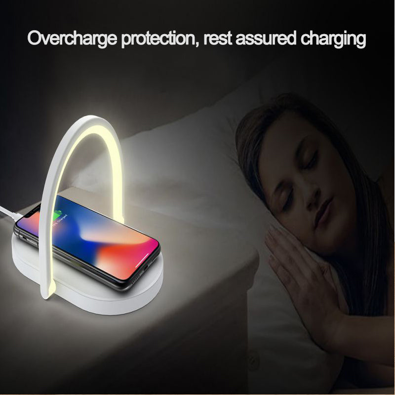 3 In 1 Wireless Charging Station – LED Table Lamp Charger